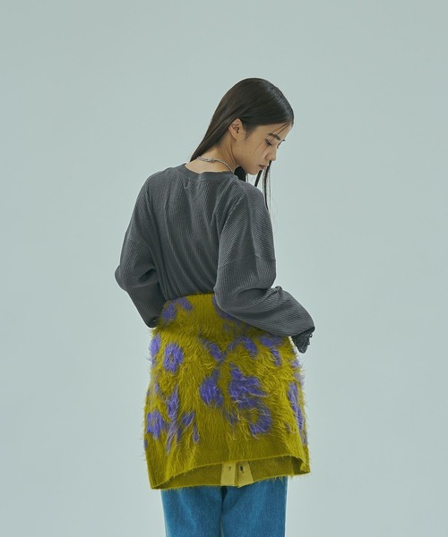 ROSE BUD(ローズバッド)の「(CREOLME)RIB HENRY NECK PULLOVER(Tシャツ/カットソー・レディース・チャコールグレー/オフホワイト/レッド・ONE SIZE)」の16枚目の写真