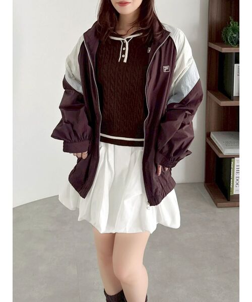 dazzlin（ダズリン）の「【FILA別注】セーラーカラーラインニットプルオーバー（ニット/セーター・レディース・ネイビー/ブラウン/グレー/ピンク/アイボリー・FREE）」の20枚目の写真