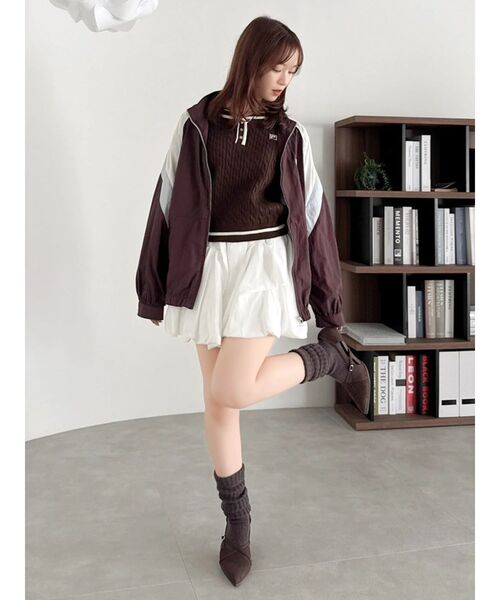 dazzlin（ダズリン）の「【FILA別注】セーラーカラーラインニットプルオーバー（ニット/セーター・レディース・ネイビー/ブラウン/グレー/ピンク/アイボリー・FREE）」の22枚目の写真