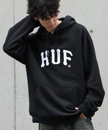 【HUF/ハフ】ARCH P/O HOODIE/裏起毛 ロゴプリント プルオーバーパーカー