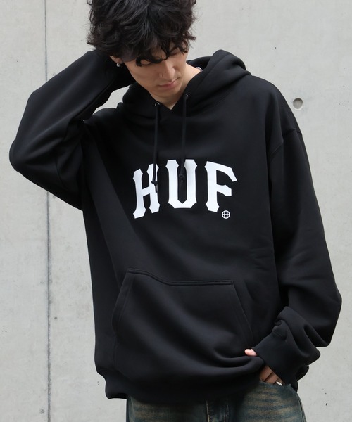 セール】【HUF/ハフ】ARCH P/O HOODIE/裏起毛 ロゴプリント プル