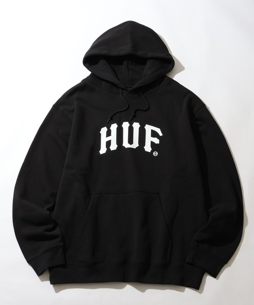 HUF（ハフ）の「【HUF/ハフ】ARCH P/O HOODIE/裏起毛 ロゴプリント プルオーバーパーカー（パーカー・メンズ・ブラック/ブラウン・XL/L/S/M）」の9枚目の写真