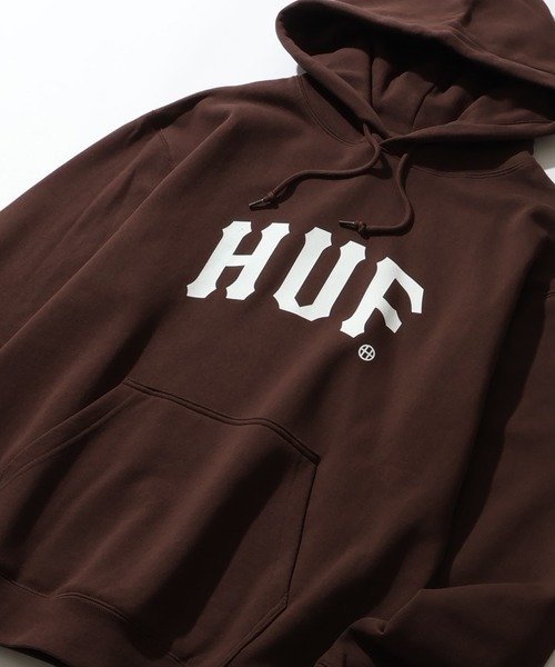 HUF（ハフ）の「【HUF/ハフ】ARCH P/O HOODIE/裏起毛 ロゴプリント プルオーバーパーカー（パーカー・メンズ・ブラック/ブラウン・XL/L/S/M）」の8枚目の写真