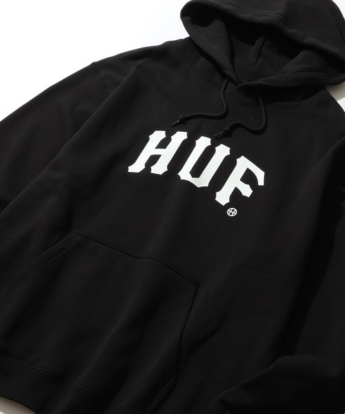 HUF（ハフ）の「【HUF/ハフ】ARCH P/O HOODIE/裏起毛 ロゴプリント プルオーバーパーカー（パーカー・メンズ・ブラック/ブラウン・XL/L/S/M）」の7枚目の写真