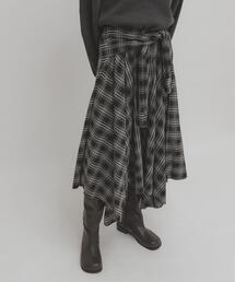 KBF | ノットデザインチェックスカート(スカート)