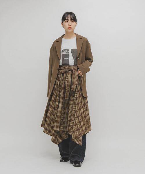 KBF（ケイビーエフ）の「ノットデザインチェックスカート（スカート・レディース・ブラウン系その他/ブラック系その他・ONE）」の22枚目の写真