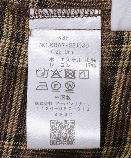 KBF（ケイビーエフ）の「ノットデザインチェックスカート（スカート・レディース・ブラウン系その他/ブラック系その他・ONE）」の9枚目の写真