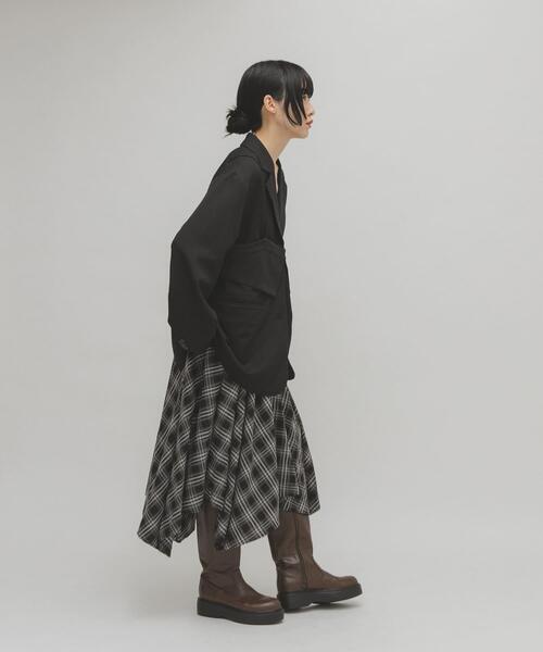 KBF（ケイビーエフ）の「ノットデザインチェックスカート（スカート・レディース・ブラウン系その他/ブラック系その他・ONE）」の16枚目の写真