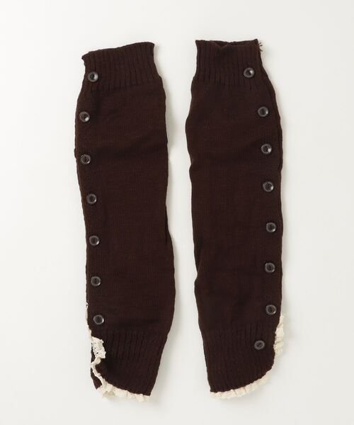 Vini（ヴィニ）の「フリル付きレッグウォーマー（レッグウォーマー・レディース・グレー/ブラック/ホワイト/ブラウン/ダークブラウン/ダークグレー・FREE）」の5枚目の写真