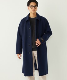 メンズのステンカラーコート（ブルー・ネイビー/青色系