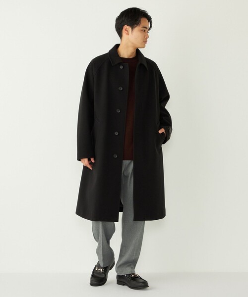 SHIPS Colors:ウール ミックス ロングコート（ステンカラーコート