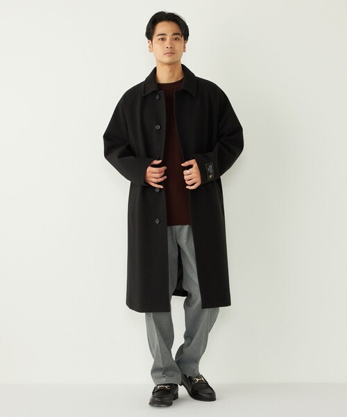 SHIPS Colors:ウール ミックス ロングコート（ステンカラーコート