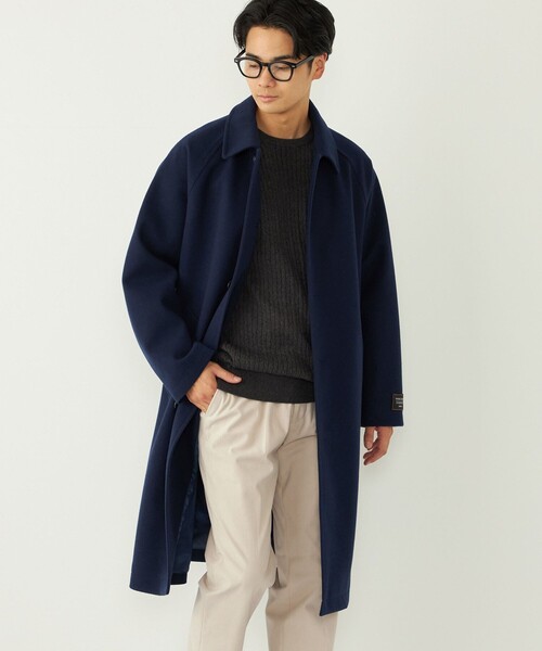 SHIPS Colors:ウール ミックス ロングコート（ステンカラーコート