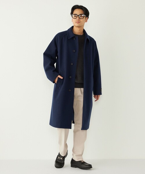 SHIPS Colors:ウール ミックス ロングコート（ステンカラーコート