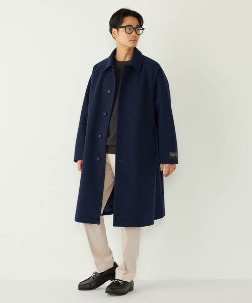 SHIPS Colors:ウール ミックス ロングコート（ステンカラーコート