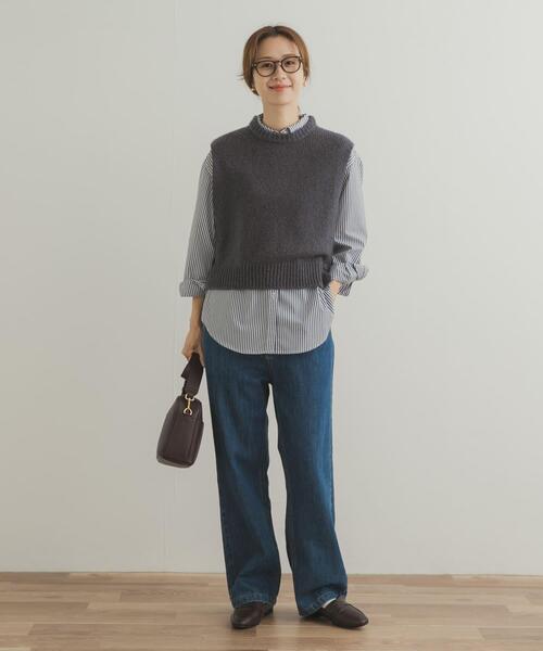 URBAN RESEARCH DOORS(アーバンリサーチドアーズ)の「ウールカシミヤニットベスト(ベスト・レディース・チャコールグレー/ベージュ・MEDIUM)」の21枚目の写真