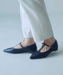 green label relaxing | ポインテッド Tストラップ フラットシューズ 撥水(その他シューズ)