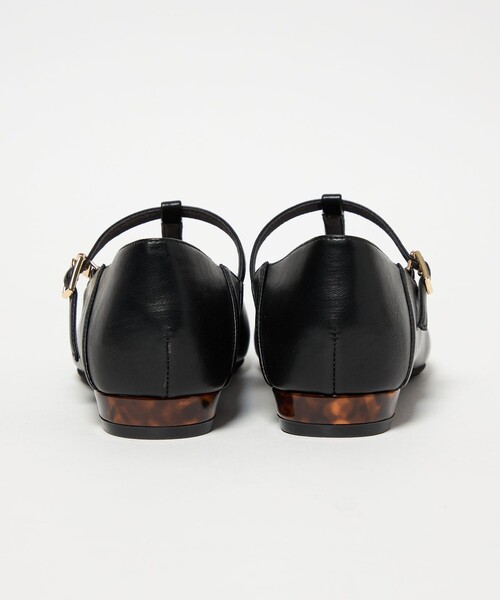 green label relaxing（グリーンレーベルリラクシング）の「ポインテッド Tストラップ フラットシューズ 撥水（その他シューズ・レディース・モカ/ブラック・25cm/24.5cm/24cm/23.5cm/23cm/22.5cm）」の15枚目の写真