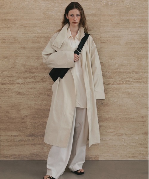 anuke（アンヌーク）の「Standcollar Long Coat（ステンカラーコート・レディース・ブラック/アイボリー・36inch/38inch）」の4枚目の写真