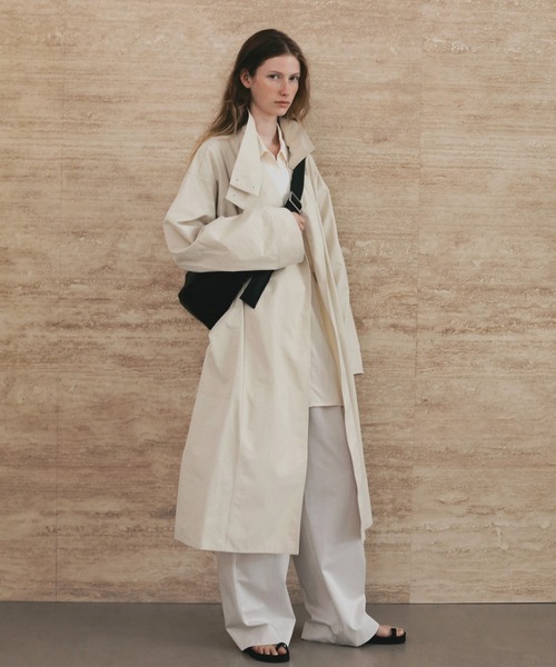 anuke（アンヌーク）の「Standcollar Long Coat（ステンカラーコート・レディース・ブラック/アイボリー・36inch/38inch）」の5枚目の写真