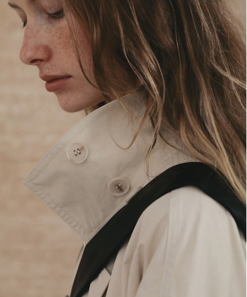 anuke（アンヌーク）の「Standcollar Long Coat（ステンカラーコート・レディース・ブラック/アイボリー・36inch/38inch）」の3枚目の写真