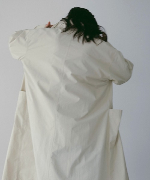 anuke（アンヌーク）の「Standcollar Long Coat（ステンカラーコート・レディース・ブラック/アイボリー・36inch/38inch）」の8枚目の写真