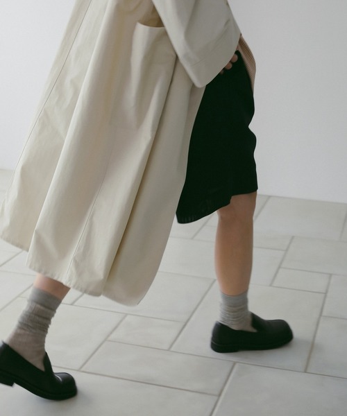 anuke（アンヌーク）の「Standcollar Long Coat（ステンカラーコート・レディース・ブラック/アイボリー・36inch/38inch）」の9枚目の写真