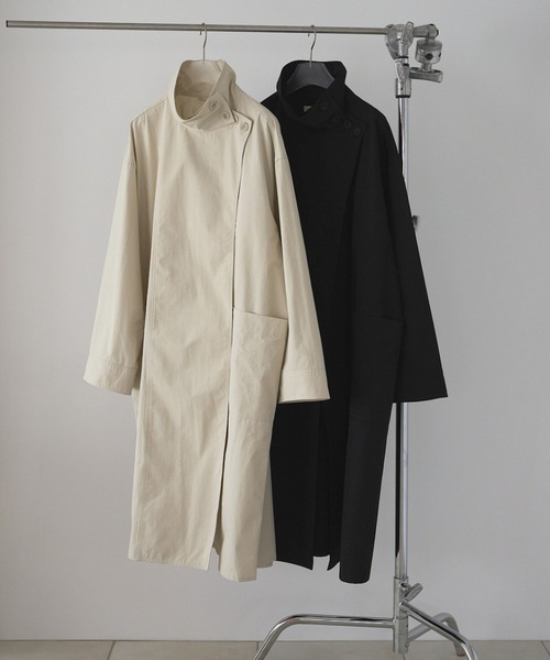 anuke（アンヌーク）の「Standcollar Long Coat（ステンカラーコート・レディース・ブラック/アイボリー・36inch/38inch）」の12枚目の写真