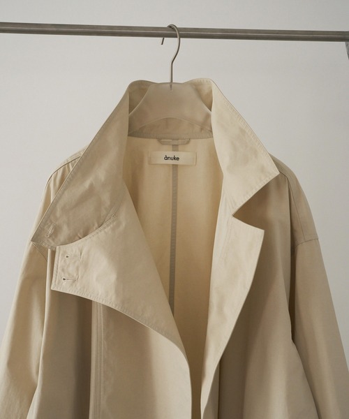 anuke（アンヌーク）の「Standcollar Long Coat（ステンカラーコート・レディース・ブラック/アイボリー・36inch/38inch）」の16枚目の写真