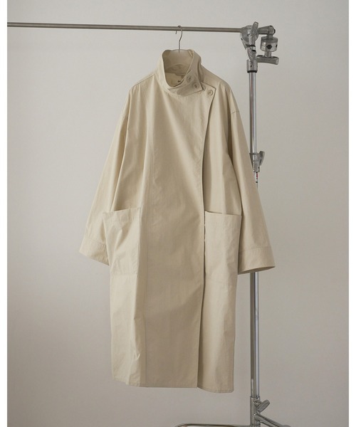 anuke（アンヌーク）の「Standcollar Long Coat（ステンカラーコート・レディース・ブラック/アイボリー・36inch/38inch）」の14枚目の写真