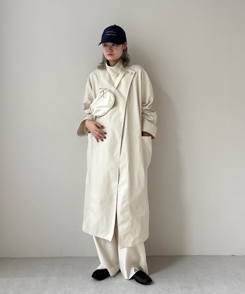 anuke（アンヌーク）の「Standcollar Long Coat（ステンカラーコート・レディース・ブラック/アイボリー・36inch/38inch）」の17枚目の写真