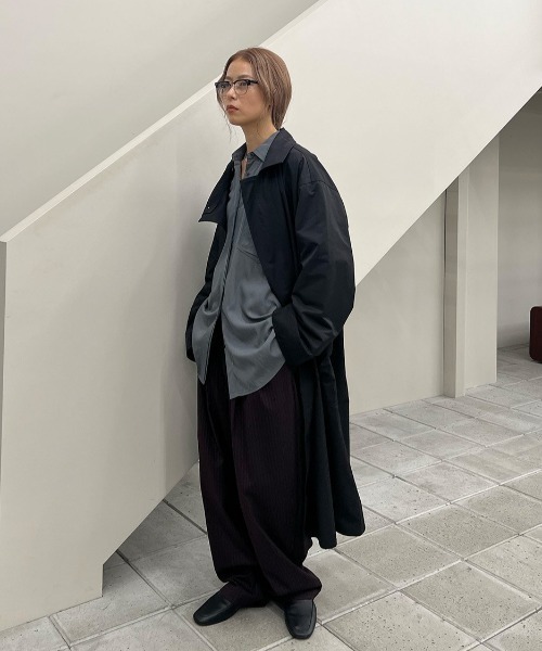 anuke（アンヌーク）の「Standcollar Long Coat（ステンカラーコート・レディース・ブラック/アイボリー・36inch/38inch）」の18枚目の写真