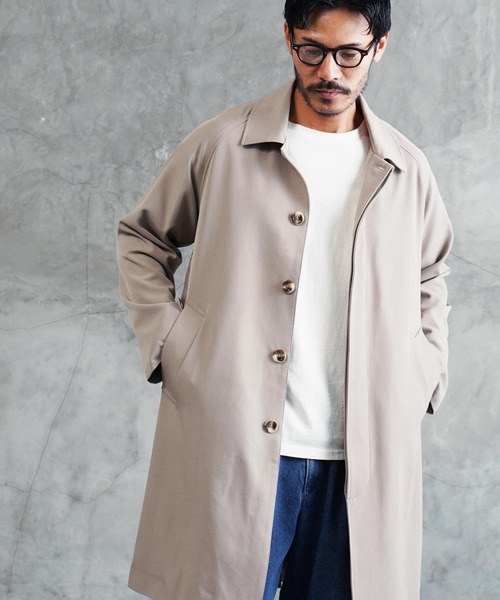 jiggys shop(ジギーズショップ)の「TPU ストレッチ ステンカラーコート スプリングコート(ステンカラーコート・メンズ・ネイビー/グレー/グレー系その他/ライトグレー/ブラック・LARGE/MEDIUM)」の4枚目の写真