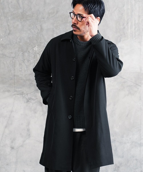 jiggys shop(ジギーズショップ)の「TPU ストレッチ ステンカラーコート スプリングコート(ステンカラーコート・メンズ・ネイビー/グレー/グレー系その他/ライトグレー/ブラック・LARGE/MEDIUM)」の2枚目の写真