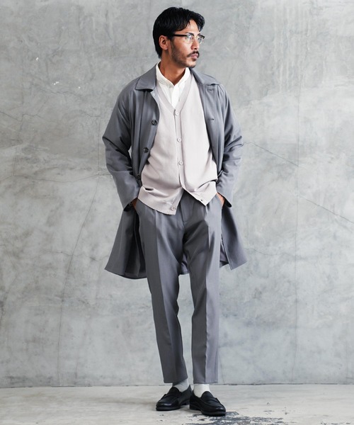 jiggys shop(ジギーズショップ)の「TPU ストレッチ ステンカラーコート スプリングコート(ステンカラーコート・メンズ・ネイビー/グレー/グレー系その他/ライトグレー/ブラック・LARGE/MEDIUM)」の15枚目の写真