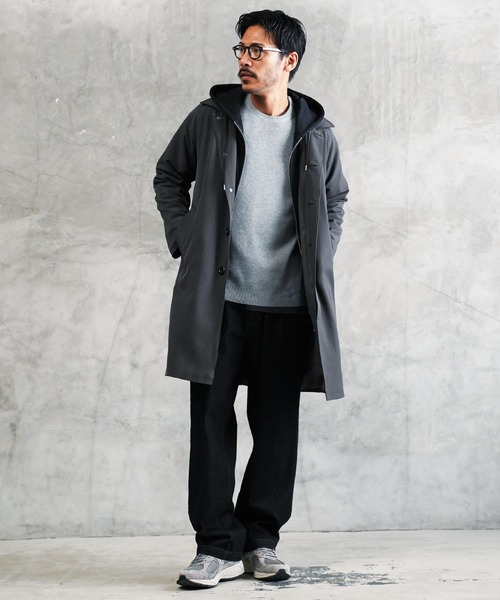 jiggys shop(ジギーズショップ)の「TPU ストレッチ ステンカラーコート スプリングコート(ステンカラーコート・メンズ・ネイビー/グレー/グレー系その他/ライトグレー/ブラック・LARGE/MEDIUM)」の12枚目の写真