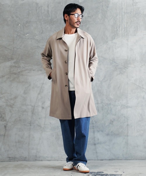 jiggys shop(ジギーズショップ)の「TPU ストレッチ ステンカラーコート スプリングコート(ステンカラーコート・メンズ・ネイビー/グレー/グレー系その他/ライトグレー/ブラック・LARGE/MEDIUM)」の9枚目の写真