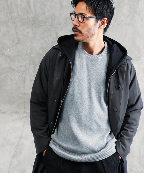 jiggys shop(ジギーズショップ)の「TPU ストレッチ ステンカラーコート スプリングコート(ステンカラーコート・メンズ・ネイビー/グレー/グレー系その他/ライトグレー/ブラック・LARGE/MEDIUM)」の13枚目の写真