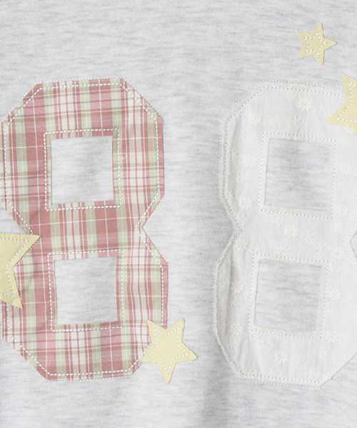 RONRON（ロンロン）の「88 STAR MIXED APPLIQUE SWEATSHIRT WHITE MELANGE（スウェット・レディース・その他・FREE）」の4枚目の写真
