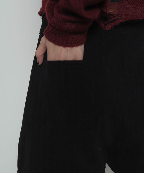 WEGO（ウィゴー）の「WEGO/【25年秋冬新作】ジャガードハイウエストタイトショートパンツ（スラックス・レディース・ブラック・FREE）」の4枚目の写真