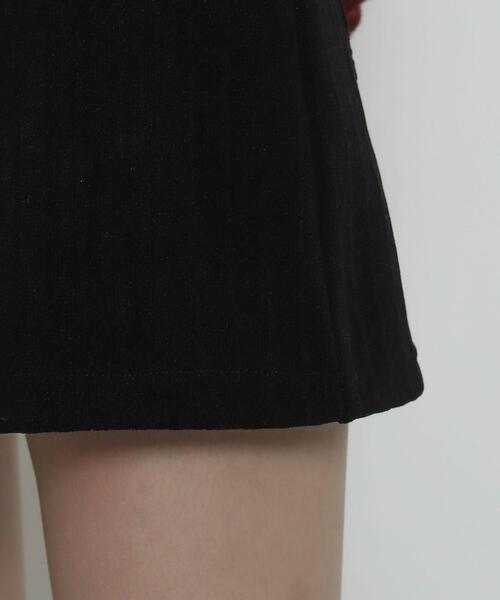 WEGO（ウィゴー）の「WEGO/【25年秋冬新作】ジャガードハイウエストタイトショートパンツ（スラックス・レディース・ブラック・FREE）」の5枚目の写真