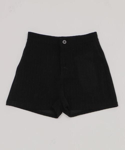 WEGO（ウィゴー）の「WEGO/【25年秋冬新作】ジャガードハイウエストタイトショートパンツ（スラックス・レディース・ブラック・FREE）」の12枚目の写真