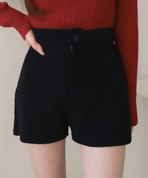 WEGO | WEGO/【25年秋冬新作】ジャガードハイウエストタイトショートパンツ(スラックス)