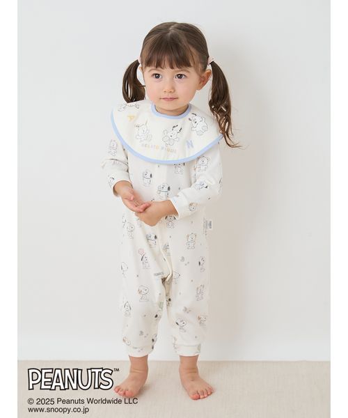 gelato pique（ジェラートピケ）の「【PEANUTS PUPPIES】【BABY】ロゴスタイ（スタイ/よだれかけ・キッズ・クリーム・F）」の8枚目の写真