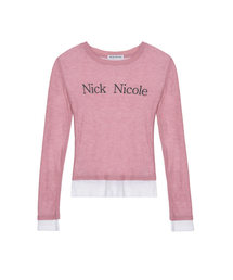 DOUBLE LAYERED LONG SLEEVE TOP_PINK