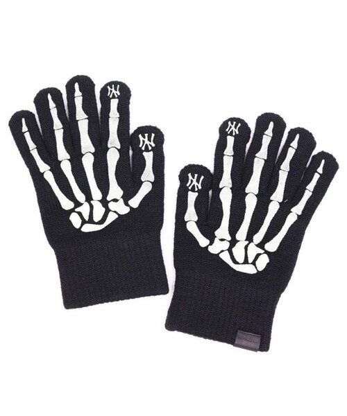 INFIELDER DESIGN(インフィールダーデザイン)の「【INFIELDER DESIGN/インフィールダーデザイン】MLB BONE GLOVE(手袋・メンズ・ブラック/ブルー・FREE)」の1枚目の写真