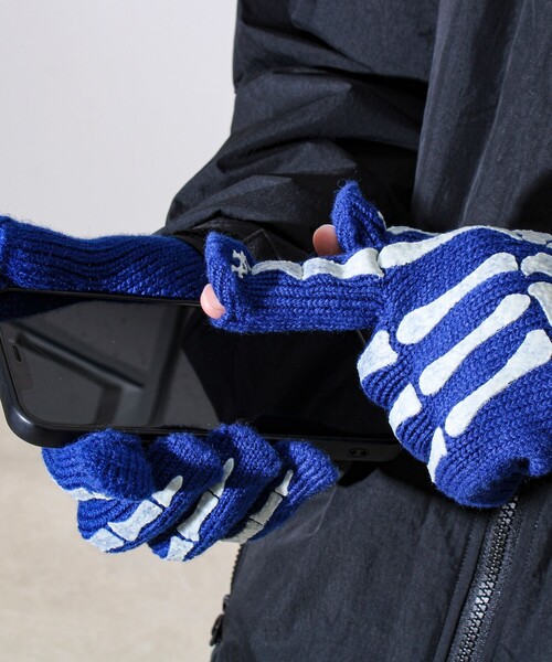 INFIELDER DESIGN(インフィールダーデザイン)の「【INFIELDER DESIGN/インフィールダーデザイン】MLB BONE GLOVE(手袋・メンズ・ブラック/ブルー・FREE)」の7枚目の写真