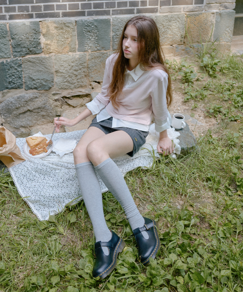 LETTER FROM MOON(レターフロムムーン)の「ストライプレイヤードスカートパンツ(チャコール)(スカート・レディース・その他・SMALL/MEDIUM)」の5枚目の写真