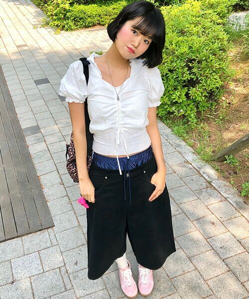 SCALLYWAG（スカリーワグ）の「コットンカチオン刺繍バミューダパンツ[ブラック]（その他パンツ・レディース・その他・MEDIUM/LARGE/X-LARGE/SMALL）」の19枚目の写真