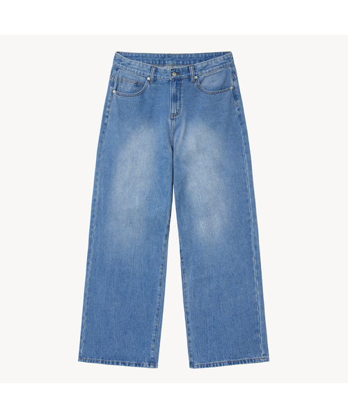 VTWO(ブイツー)の「ナチュラルワイドデニムパンツ (ブルー)(デニムパンツ・レディース・その他・SMALL/MEDIUM/LARGE)」の1枚目の写真